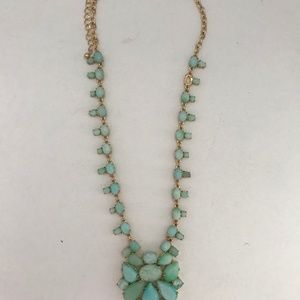 KATE SPADE FLORAL VERAGATED BLUE STONE NECKLACE